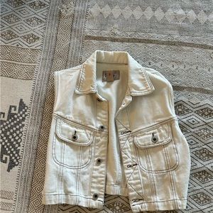 Vintage Ecru denim vest